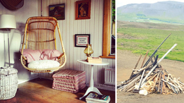 Berglind fann þennan einstaka stól á brennu, hann var alveg heill.