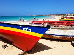 Cabo Verde ar ea clustser of islands 570 km off the west coast of Africa.