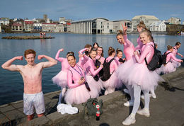 Ballerinas by the Pond in Reykjavík.