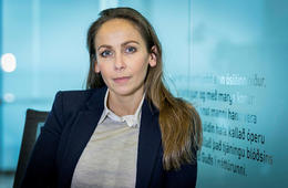Heiðrún Lind Marteinsdóttir, framkvæmdastjóri SFS, skrifar undir yfirlýsinguna.