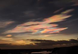 The sky above Vík í Mýrdal Friday morning.