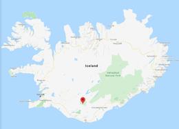 The map shows the location of Hrafntinnusker.
