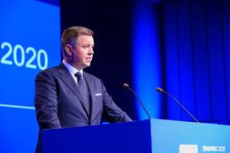 Árni Sigurjónsson, formaður Samtaka iðnaðarins á Iðnþingi í dag.