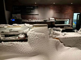 Have a seat. Better wear your snow pants.
