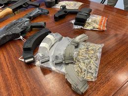 Weapons that the police confiscated while investigating the case.