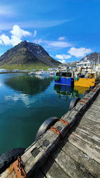 Bolungarvík harbour in the Westfjords of Iceland.