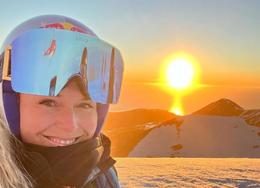 Lindsey Vonn var very happy with her skiing experience in Iceland in the midnight sun.