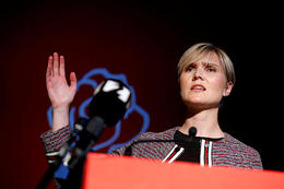 Kristrún Frostadóttir is leading the Social Democrats.