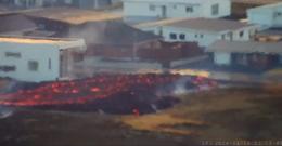 Lava has now entered Grindavík in the northern part of town.