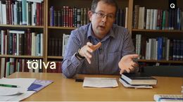 Jóhannes B.Sigtryggsson, language professor explains the Icelandic word for computer which is derived from an ancient word for oracle.