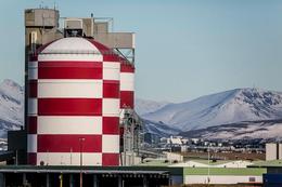The ISAL aluminum smelter in Straumsvík.