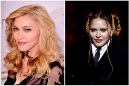 Útlit Madonnu vakti athygli á Grammy-verðlaunahátíðinni á sunnudagskvöld.