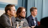 Frá fundinum í morgun, f.v. Kári Gautason, aðstoðarmaður matvælaráðherra, Svandís Svavarsdóttir matvælaráðherra og Kolbeinn Árnason, …