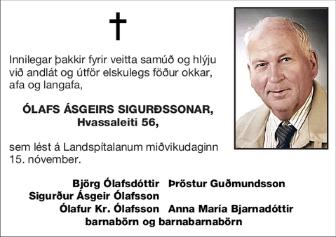 Ólafs Ásgeirs Sigurðssonar,