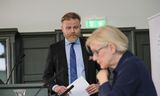 Ásgeir Jónsson seðlabankastjóri og Rannveig Sigurðardóttir, varaseðlabankastjóri peningastefnu, á fundinum í morgun.