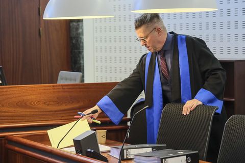 Sveinn Andri Sveinsson við meðferð hryðjuverkamálsins í Héraðsdómi Reykjavíkur í síðustu viku.