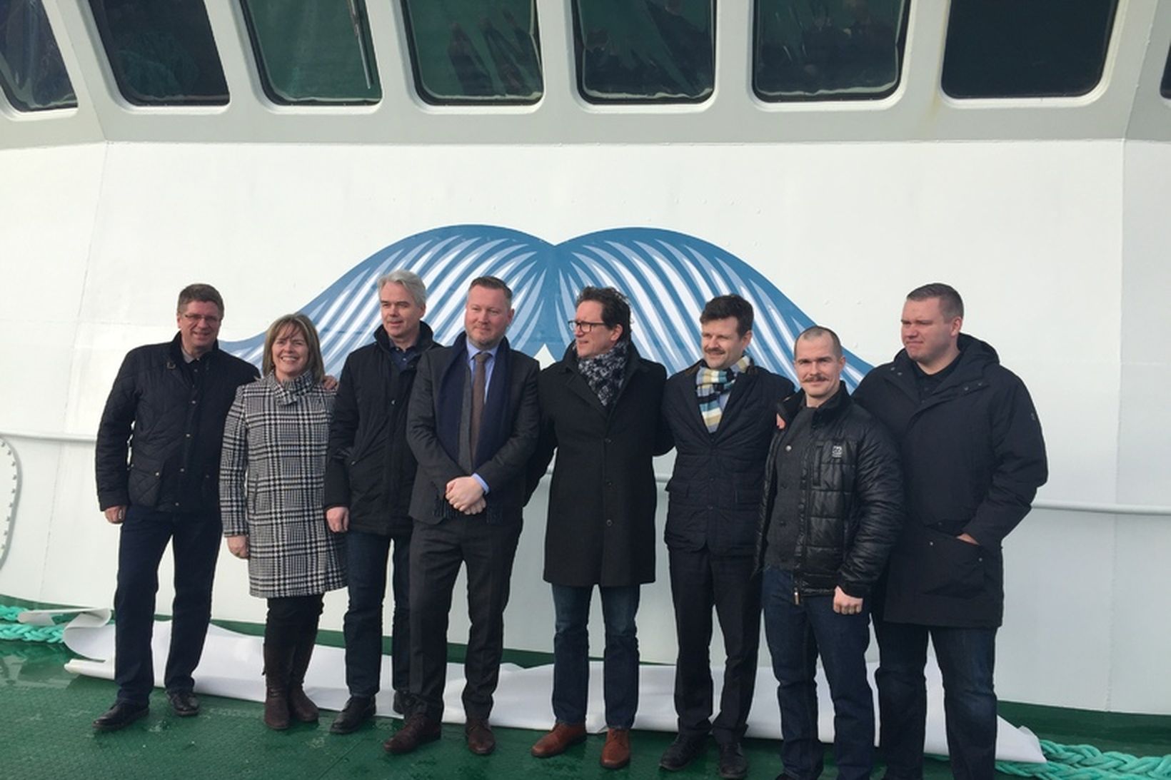 Heimir Guðbjörnsson, skipstjóri á Helgu Maríu frá HB Granda, Ragnheiður …