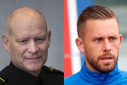Karl Steinar Valsson, yfirlögregluþjónn alþjóðasviðs ríkislögreglustjóra, og Gylfi Þór Sigurðsson knattspyrnumaður.