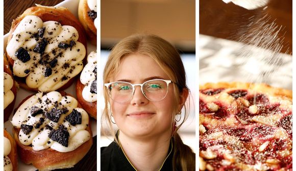 Brioche snúðar með rjómaostakremi og kirsuberjatart