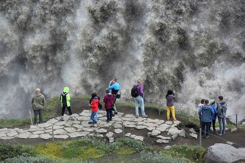 From Dettifoss waterfall, Northeast Iceland. Archive photo.