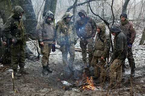 Ukrainian soldiers.