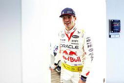 Max Verstappen eftir sigurinn í Las Vegas.