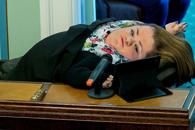 Freyja Haraldsdóttir was an MP for Bright Future. She suffers from brittle bone disease.