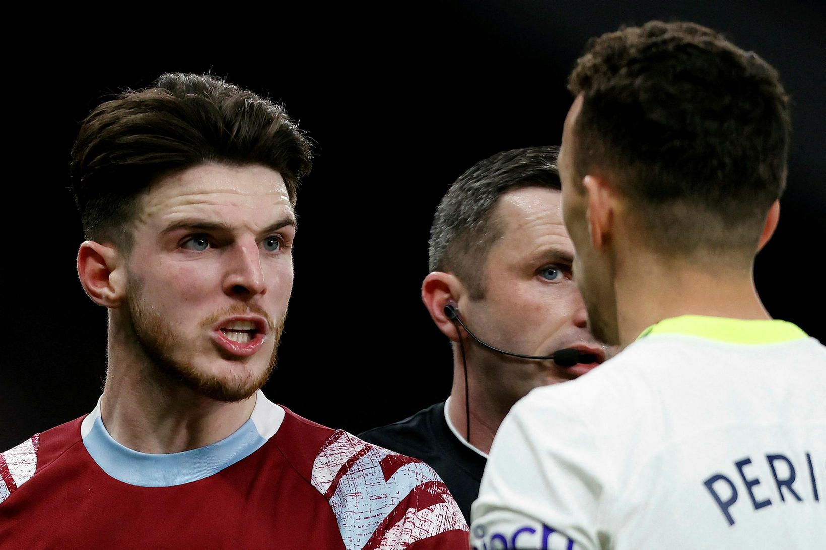 Rice í leik West Ham gegn Tottenham í síðasta mánuði.