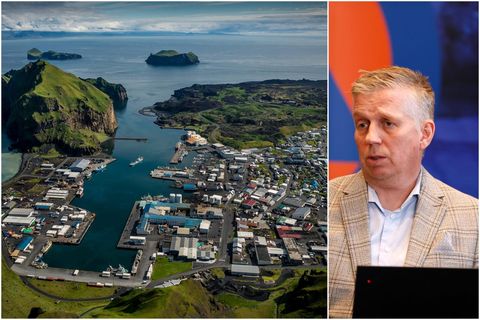 Víðir segir vatnstanka í Eyjum geta skaffað byggðinni vatn í einhverja daga ef vatnsleiðslan gefur …