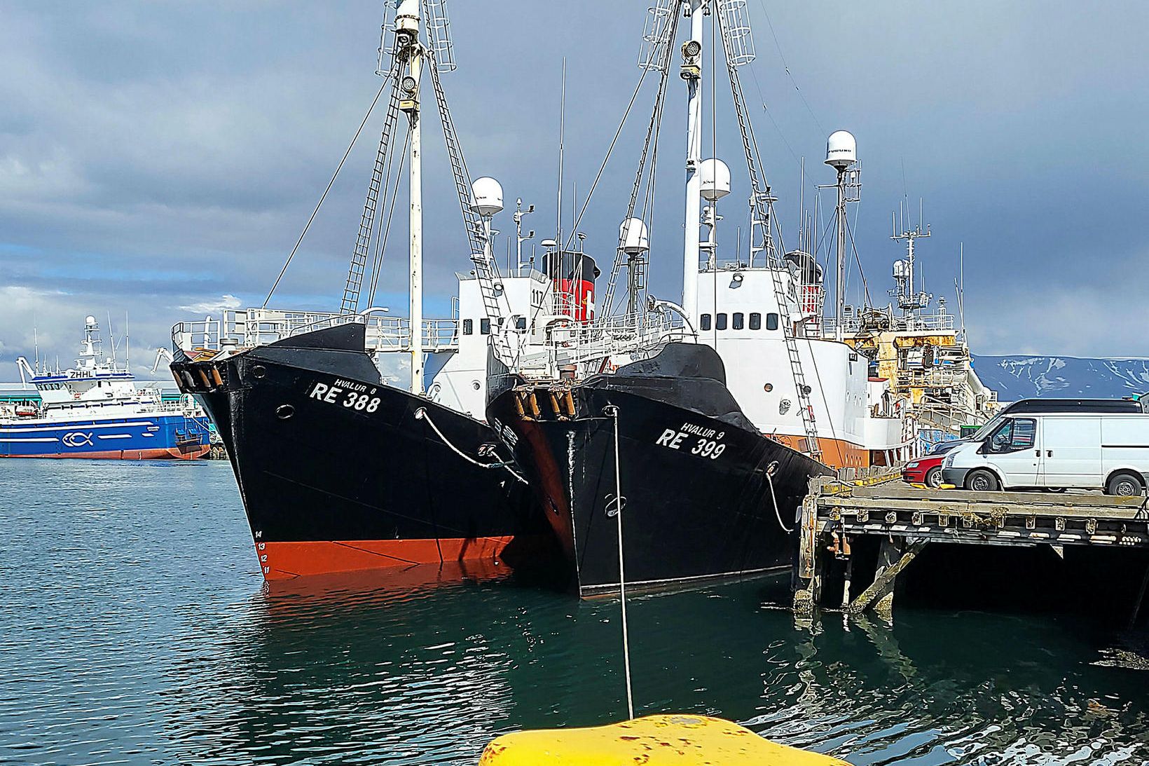 Hvalbátarnir eru komnir á sinn gamla stað við Ægisgarð.