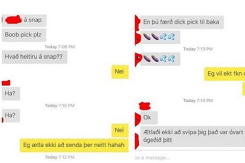 This guy won't take no for an answer and insists on sending a dick pick.