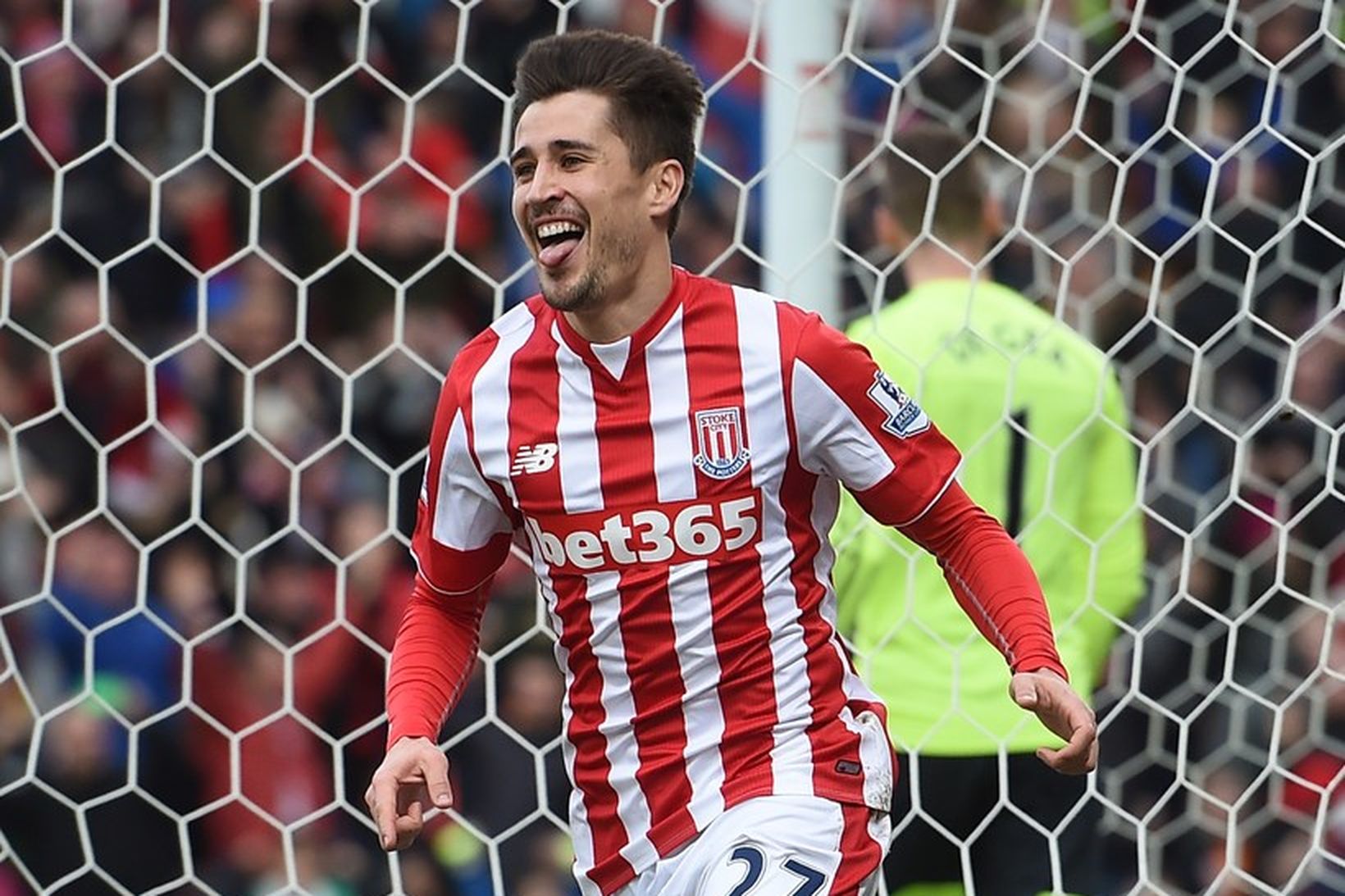 Bojan Krkic fagnar marki í leik með Stoke City.