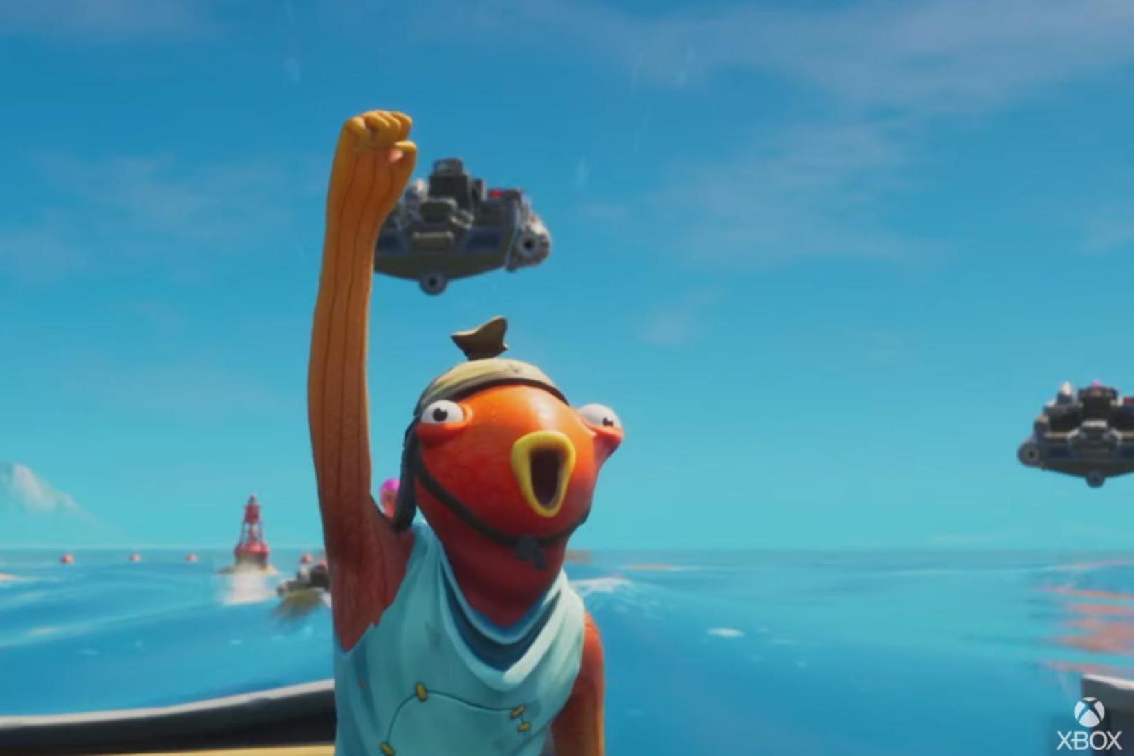 Fiskur fagnar í Fortnite.