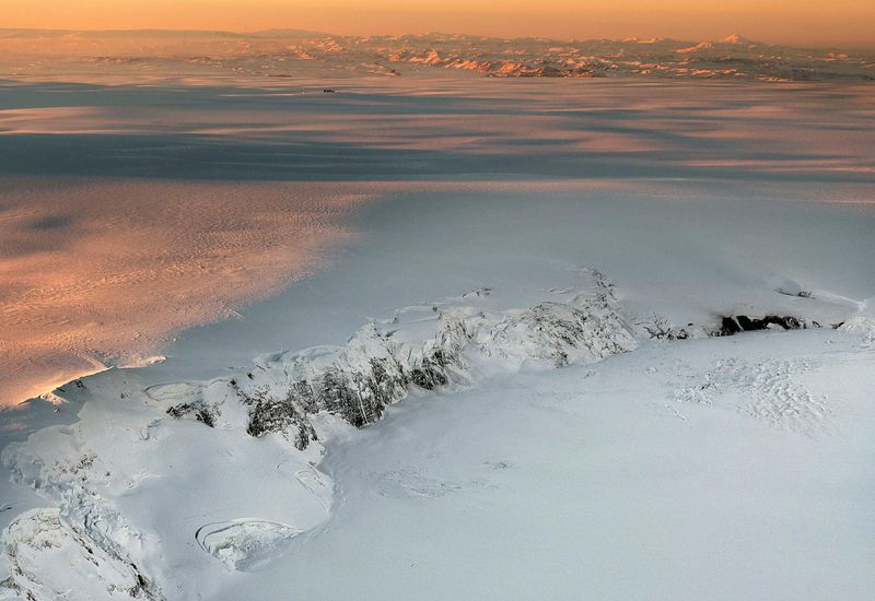 From the Grímsvötn area in  Vatnajökull glacier.