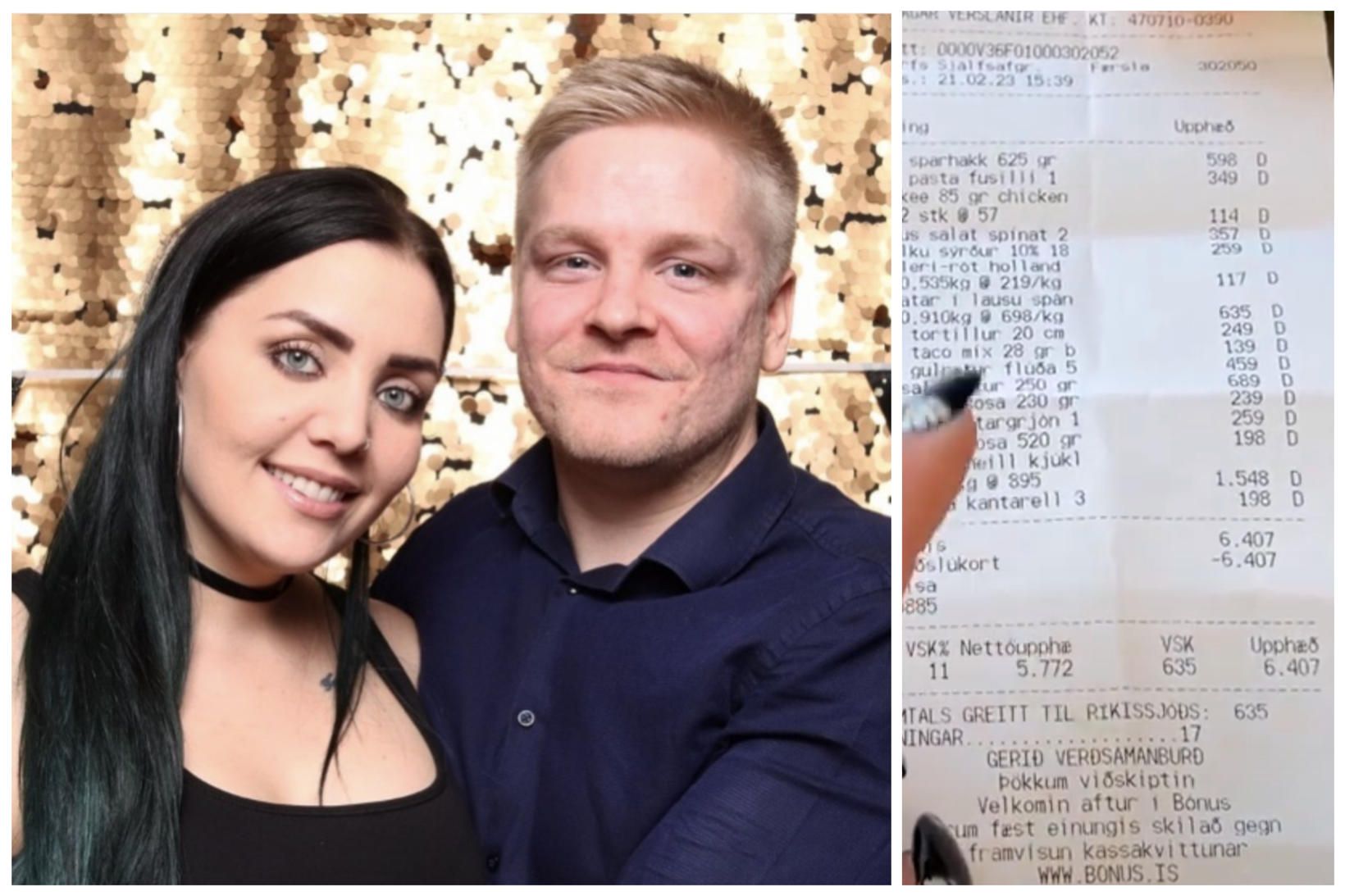 Katrín Björk Birgisdóttir og sambýlismaður hennar, Davíð Karl Wiium. Til …