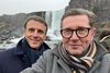 Macron á Þingvöllum eldsnemma í morgun 