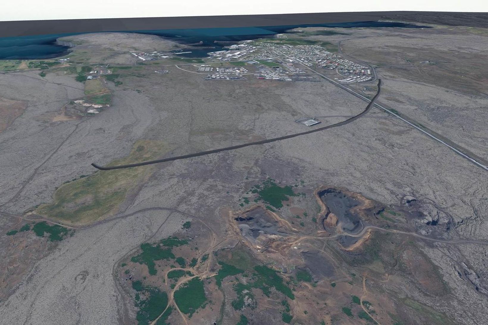This is what a part of the proposed defense wall at Grindavík should look like...