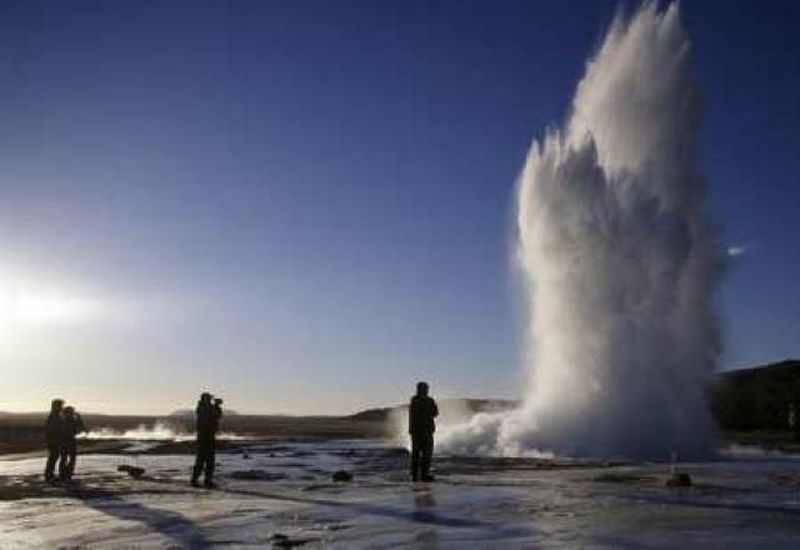 Strokkur erupts. Archive photo.