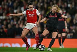 Katie McCabe og Glódís Perla Viggósdóttir eigast við í kvöld.
