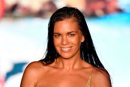 Þessi mynd var tekin 15. júlí sl. þegar fyrirsæta á vegum tímaritsins Sports Illustrated sýndi …