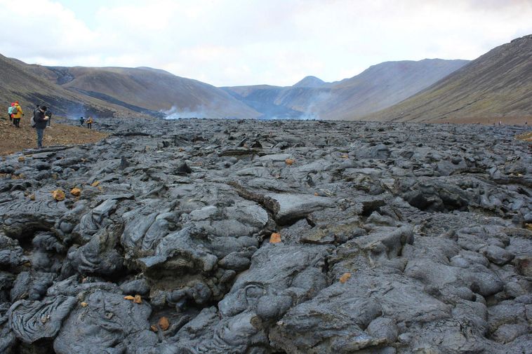 Lava is gradually filling up Nátthagi valley.
