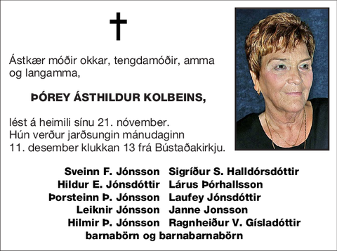 Þórey Ásthildur Kolbeins,
