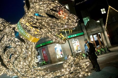 The Christmas cat on Lækjartorg square.