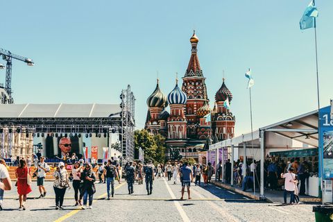 From the Red Square in Moscow.