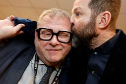 Heimir Már Pétursson og Ástráður Haraldsson í Karphúsinu nú í morgun.