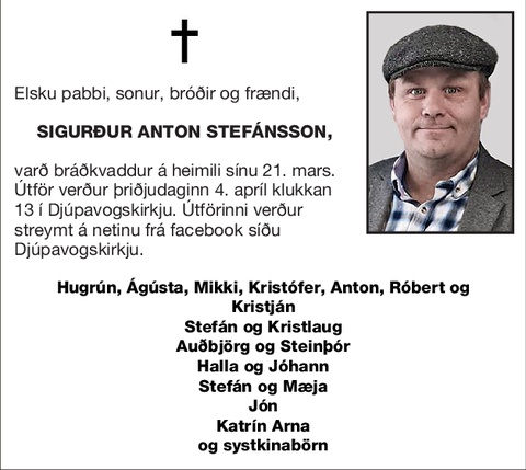 Sigurður Anton Stefánsson,