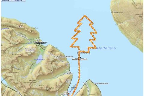 This is the message left by the crew of Gísli Jóns.