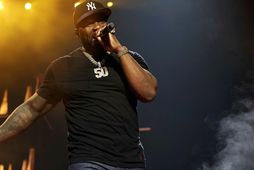 Rapparinn 50 Cent hélt viðburðarríka tónleika í Washington-fylki á dögunum.