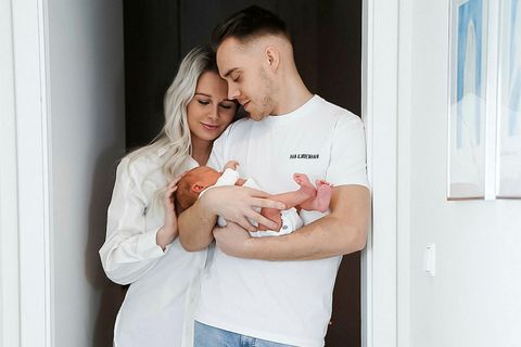 Þórunn Helga Jóhannesdóttir og Jökull Jónasson ásamt syni þeirra, Matthíasi Þór Jökulssyni.