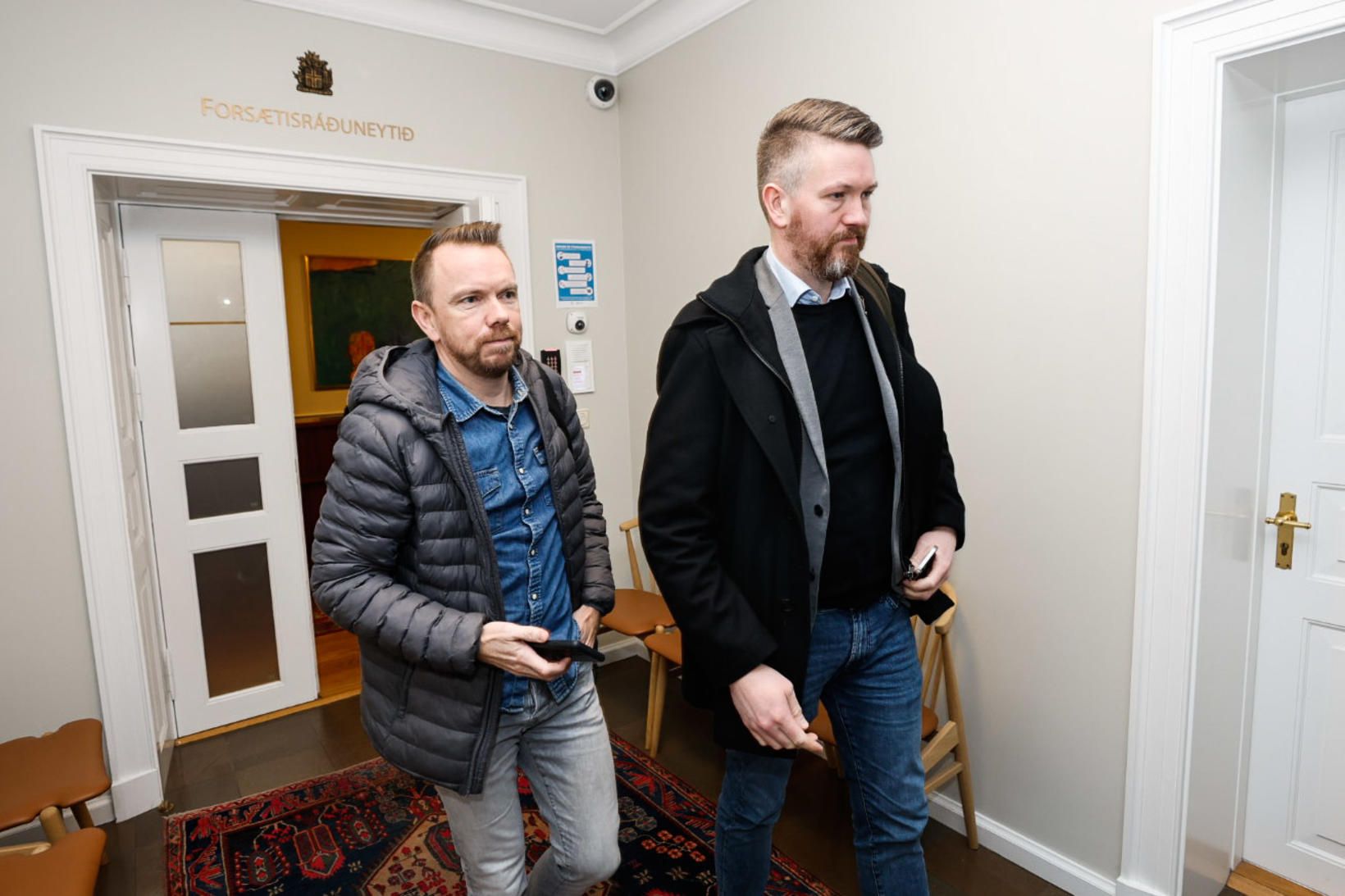 Ragnar Þór Ingólfsson, formaður VR, og Kristján Þórður Snæbjörnsson, formaður …